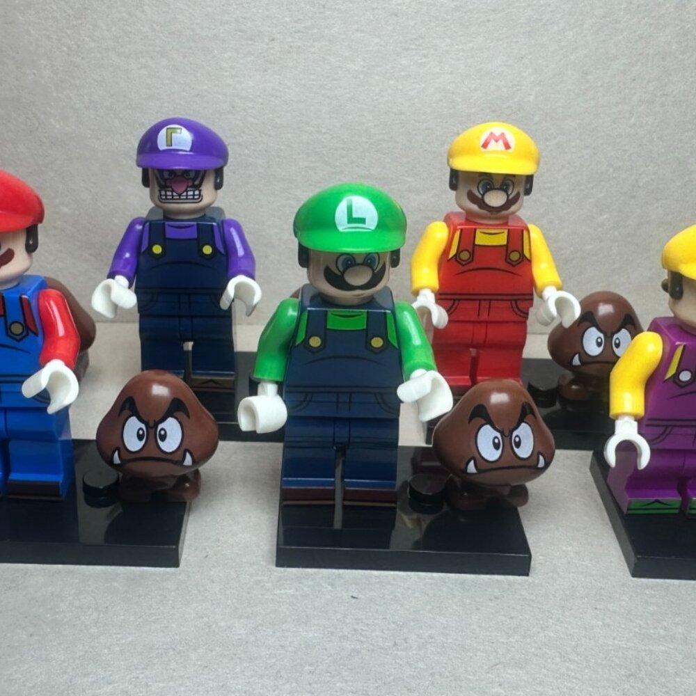Custom Printed MOC Super Mario Bros Minifigures 6 Pack
